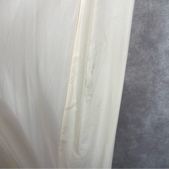 CHAM Long Bodycon Semi Sheer Long Sleeve Dress In Baby Beige Women's Size X - Picture 7 of 13